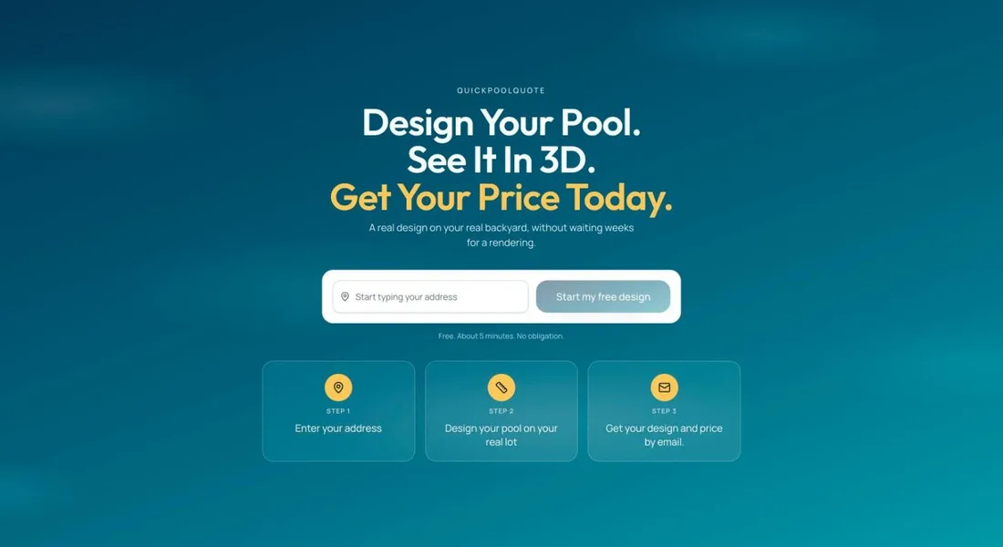 The welcome screen of the tool with a single address box and three steps